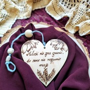 Ręcznie wypalone serce 