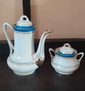 Carl Tielsch Altwasser - antyczna porcelana -imbryk+cukiernica - 