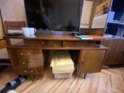 Biurko gabinetowe PRL sekretarzyk