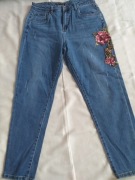 Toxil spodnie jeans damskie z haftem roz M 