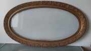 Stara owalna rama obrazu lub lustra 116 x 65 cm