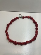 naszyjnik prl koral koralowiec czerwone korale koloru kolarowego, vintage