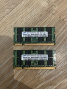 Samsung Ram 2GB DDR2 do laptopa w dwóch kościach