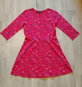 czerwona sukienka bonprix rozm 140-146 wiek 10-11