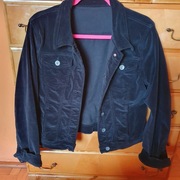 Kurtka sztruksowa w kolorze czarnym, rozmiar 42