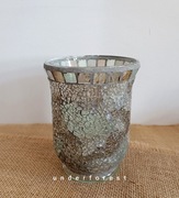 Wazon szklany świecznik szkło witraż mozaika