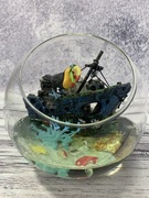 Oceaniczny Sen – Szklana Dekoracja z Wrakiem Statku