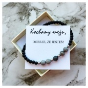 Bransoletka męska z dedykacją | Prezent na Dzień Mężczyzny/ Dzień Chłopaka 