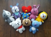 Komplet 8 maskotek, maskotka, BT21, BTS, pluszak