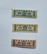 komplet znaczków Związek Rezerwistów 3 szt.