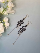 Kolczyki | Stalowe kolczyki bigle z wężem