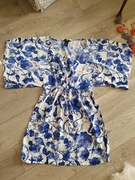 H&M r 34-36, S, letnia sukienka, fason motyl, stan bdb