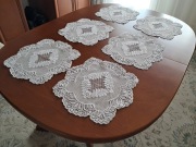 Serwetki białe żakardowe kwadratowe (6 szt.), 34 x 34, do sprzedania