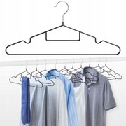 10 sztuk wieszak na ubrania metalowy czarny