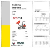 Wacker Neuson 1001 Dumper Parts Catalog Katalog części  Nr. ser. AB10001