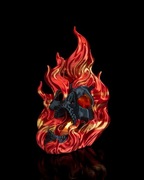 Świecznik Premium - LED Bonefire Czaszka w Płomieniach – Styl Dark Fantasy