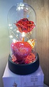 Róża led z serduszkiem 15 cm