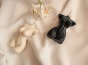 Świeca sojowa, wosk, kobieta, eko, ciało, figurka