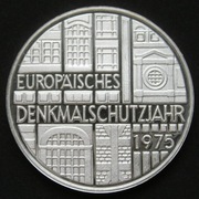 Niemcy 5 marek 1975 - Denkmalschutzjahr - srebro - stan menniczy -