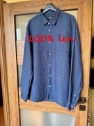 Koszula męska, casualowa 100% len, Hampton Republic r XXL.