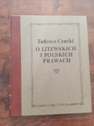 O litewskich i polskich prawach Tadeusz Czacki NOWA reprint tom 2