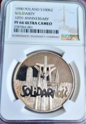 100 000 złotych - Solidarność - 1990 rok - PF66