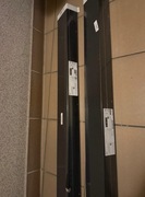 Półki Ikea czarna 115 cm Mosslanda 