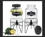 Zestaw słoików szklanych na lemoniadę lub bimber z kranikiem po 4l