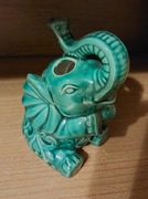 Zielony Słoń wazonik ceramiczny