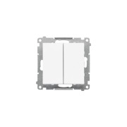 Wyłącznik schodowy podwójny Simon 55 - biały mat