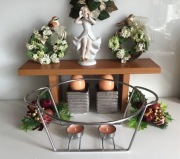 Kinghoff nierdzewny stojak z podgrzewaczem do potraw +2.tealighy