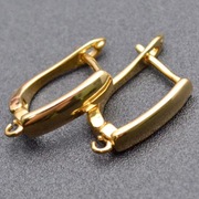 Baza do Kolczyków, pozłacana 18K, 1,8 x 1 cm., 1 para (2 szt).