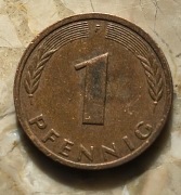 Niemcy RFN 1 pfennig 1990 F