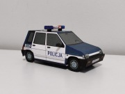 Daewoo Tico Policja radiowóz niebieski biały 1:25 kultowe samochody PRL