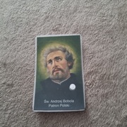 Obrazek z relikwią i z modlitwą św.A Bobola jak na zdjęciu.