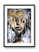 Obraz kobieta, obraz złoty, obraz akrylowy 