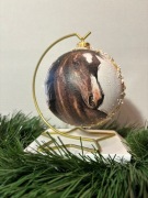 Bombka choinkowa szklana 12 cm z motywem konia