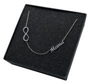 Naszyjnik srebrny mama nieskończoność stal 316L