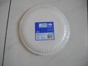 TALERZE PAPIEROWE BIAŁE 23cm 24szt. OKRĄGŁE