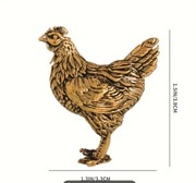 Figurka metalowa mosiądz Kura 