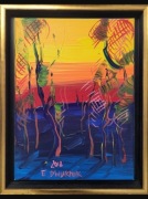 Edward Dwurnik "Buczyna" 2018, akryl, płótno, 40x30cm