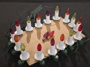 Lampki choinkowe PRL retro światełka na choinkę kolorowe  vintage 