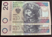 20 zł seria YF zastępcza rok 1994