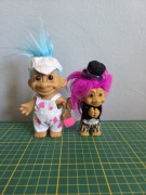 Kolekcjonerskie figurki zabawki Troll Russ z lat 90 oryginał vintage
