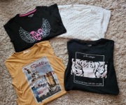 4 x bluzki z długim rękawem 146/152