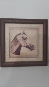 obraz konia 40 x 40cm w drewnianej ramie