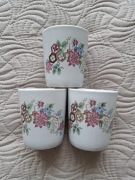 Vintage 3szt kubek ceramika pamiątka PRL porcelana Chodzież