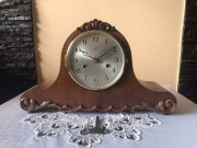 Zegar HAU 1931 art deco jasny dąb zadbany ładne aplikacje loft