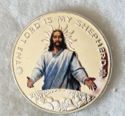 Jezus Zbawiciel-moneta posrebrzana