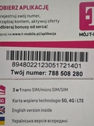 Piękny łatwy złoty numer telefonu T-mobile 788 508 280